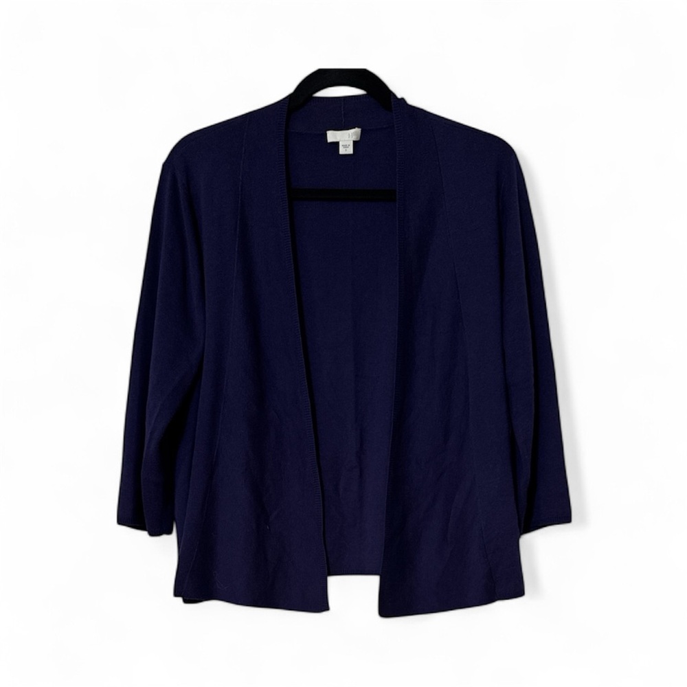 J. Jill Deep Blue Open-Front Cardigan